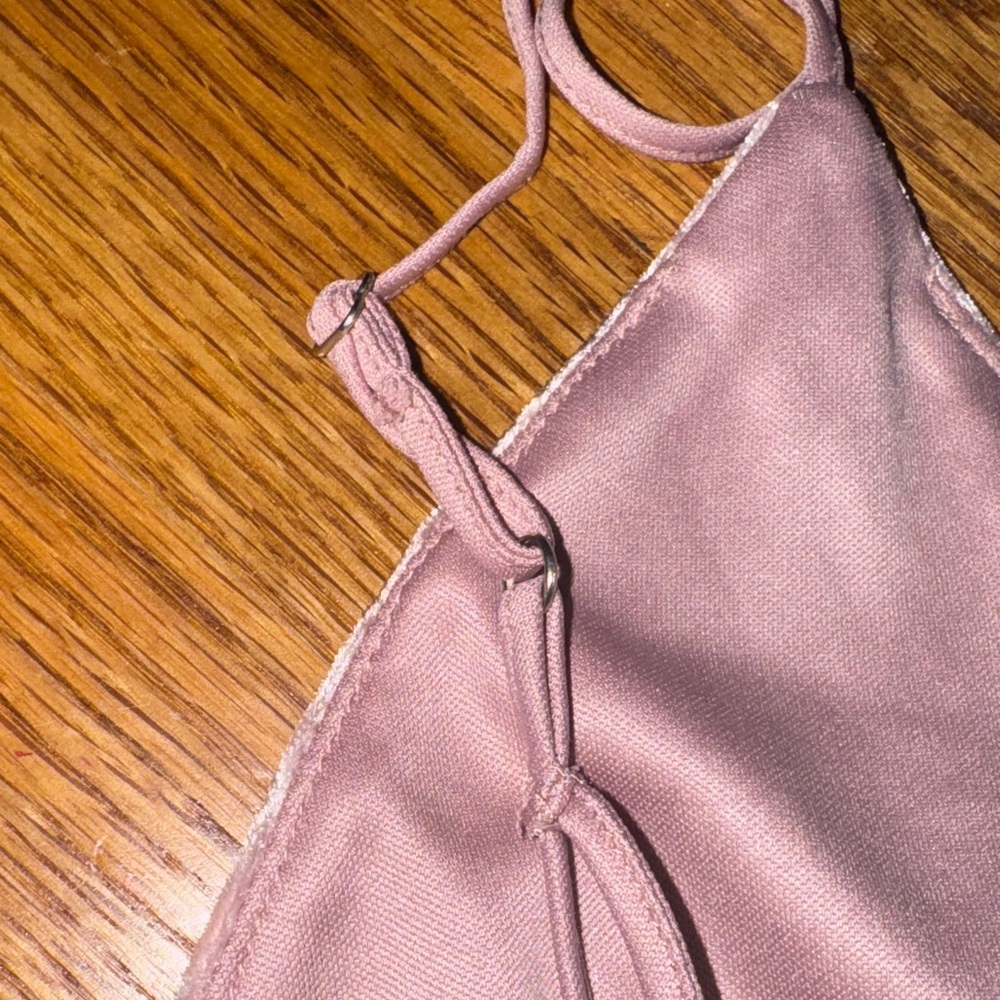 Forever21/ Elegant Pink Velvet Women's Romper - Picture 7 of 7